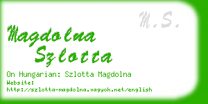 magdolna szlotta business card